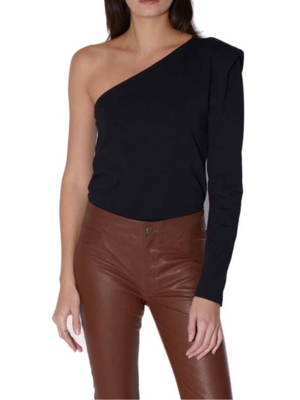 NEW WALTER BAKER BLACK ONE-SHOULDER TOP